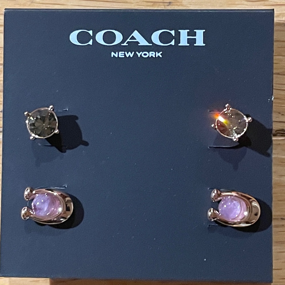 Dazzling Duo of COACH Stud Earrings